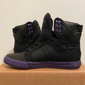 Supra Skytop Black / Purple-Purple Holiday 2012 Mens size 8.5 (preowned, no box)